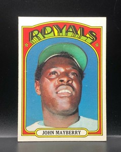1972 Topps JOHN MAYBERRY Card No. 373 Crease-Free NM Kansas City Royals