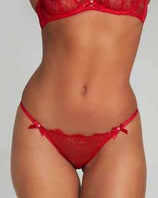 AGENT PROVOCATEUR SOLD OUT RED LORNA LACE BRIEF 4 LARGE UK 12 BNWT RRP &pound;100