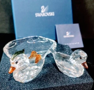 SIGNIERT Swarovski Kristall MANDARINENTEN Figuren 858736 Neu im Karton COA 2006-2012 + Basis - Bild 1 von 4