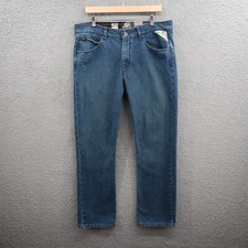 Volcom Jeans Mens 36 Blue Denim Enowen Jean Straight Leg 35x32