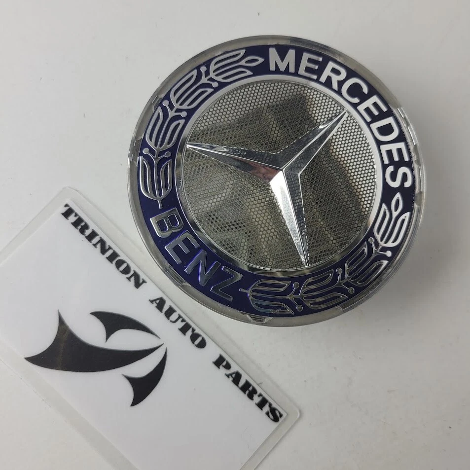 Tampa central de roda 1998-2004 Mercedes-Benz SLK230 azul prata fabricante de equipamento original - Imagem 1 de 3