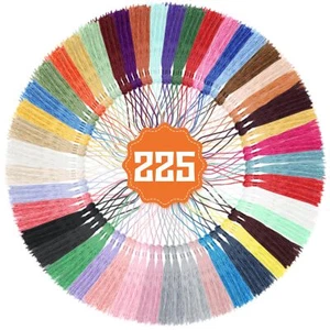 225 Pieces Bookmark Tassels 45 Colors Bookmark Tassels Bulk Tassels for Bookmar - Picture 1 of 7