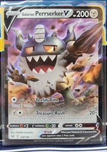 Galarian Perrserker V 129/196 Ultra Rare Pokémon Verlorener Ursprung - Bild 1 von 2