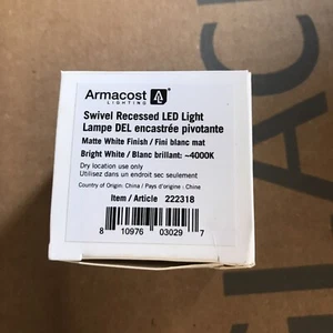 Armacost Lighting Swivel Recessed LED Undercabinet Puck Light, 4000K - Picture 1 of 5