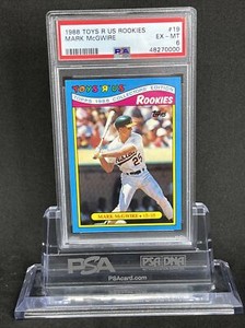 MARK MCGWIRE RC 1988 TOPPS  TOYS R US ROOKIES #19 PSA 6 - NEW LABEL - 🔥 RARE 🔥