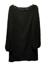 White House Black Market Ladies Black Mini Dress Sz 4 Reg - Picture 1 of 5