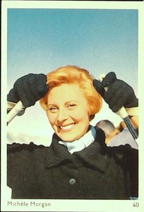 Leaf Confectionery Trade Card:  Film Stars - No. 40 Michele Morgan
