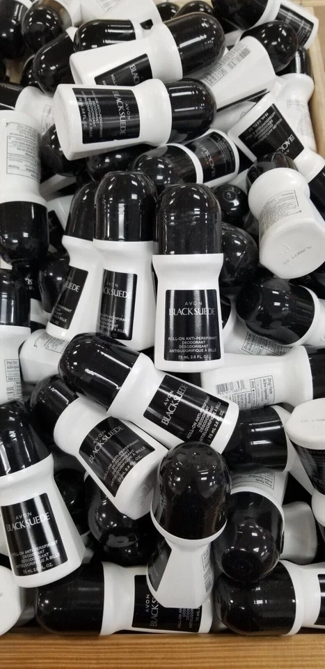 12-Avon Black Suede roll-on anti-perspirant Deodorant 75ml. 2.6fl.oz - Image 1 of 1