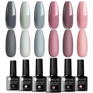UR SUGAR UV Nagellack/Shellac Set 6 Gelnägel Farben Gellack Nageldesign-Sets - Bild 1 von 9