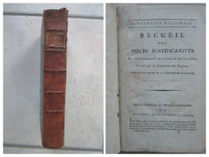Recueil de pièces procès LOUIS XVI, 1792 + journal de la Tour du Temple, 1798. - Picture 1 of 24