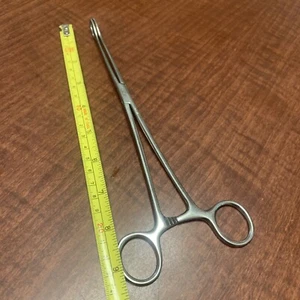 Vtg Oneida  WWII navy Medic Surgical Stainless Steel Sponge Holding Forceps - Picture 1 of 5