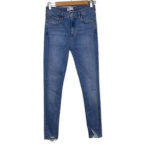 Jeans skinny AGOLDE donna Sophie vita alta in schema blu taglia 28 invecchiato - Foto 1 di 8