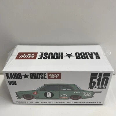 2022 Mini-GT Kaido House Green DATSUN 510 Pro Street Sung Kang 008 *SEALED* - Image 1 of 2