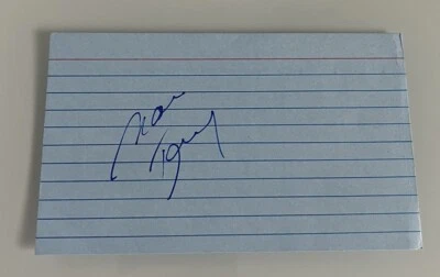 Tarjeta indexada firmada autografiada por Marc Tardif Quebec Nordiques Montreal Canadiens Foto 1 de 2