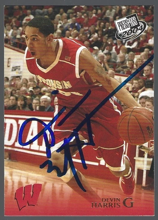 2004 Press Pass basketball Gold #G14 Devin Harris IP autograph signed card - Image 1 of 1