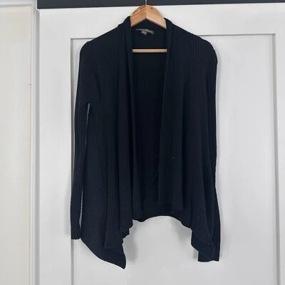 Cárdigan Tommy Bahama Para Mujer Mediano Viscosa Acanalado Suéter Negro Clásico Foto 1 de 4