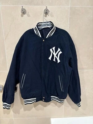 Vintage REVERSIBLE JH Design MLB New York Yankees Men's Jacket Blue Size XL - Image 1 of 4