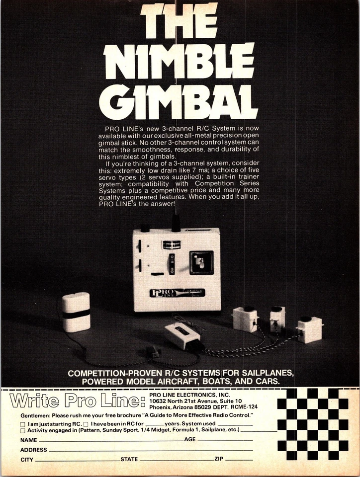 Pro Line Competition Series Transmitter Radio Print Ad Ephemera Wall Art Decor - Image 1 of 1