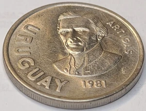 1981 Uruguay Ten (10) Nuevos Pesos Coin KM# 79 US SELLER COMBINE SHIP - Picture 1 of 2