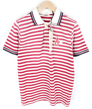 SCOTCH & SODA Men T-Shirt M Striped Red Nautical Pure Cotton Classic Polo Neck