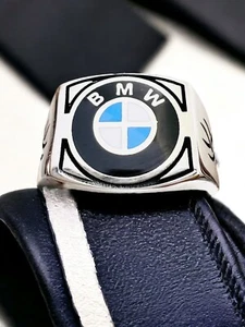 New Design 925 silver BMW, Square BMW Automobile Men, Luxury Ring, All Sizes #2 - Picture 1 of 7