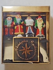 Christopher Radko Schaller Santa Spreaders Set of 4 New in Box Home Holidays - Picture 1 of 6