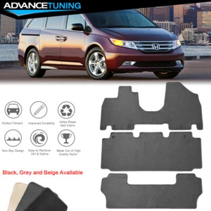 Juego de 3 piezas de alfombrillas de piso delantero y trasero para automóvil Honda Odyssey gris nailon 11-17 - Imagen 1 de 6