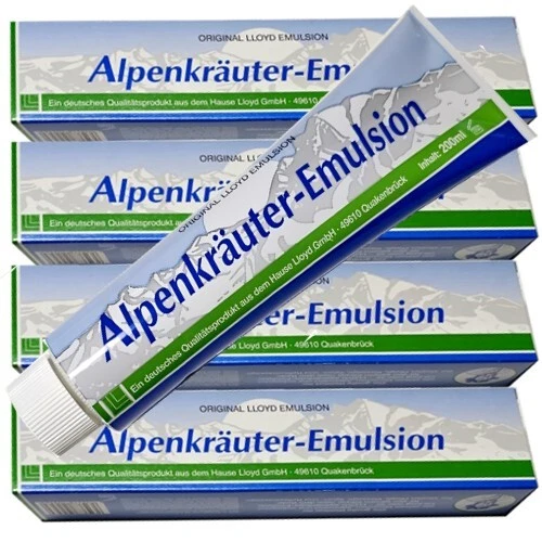 LLOYD Alpenkräuter Emulsion Creme Salbe Körperpflege Balsam Sportsalbe 200ml 4er
