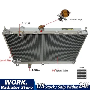 Aluminum Radiator Fit 1997-2000 1999 1998 Mitsubishi Lancer Evo 4 5 6 IV/V/VI MT - Picture 1 of 6