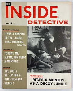Inside Detective Magazine, May 1960, Vintage True Crime Stories, Pulp - Imagen 1 de 4