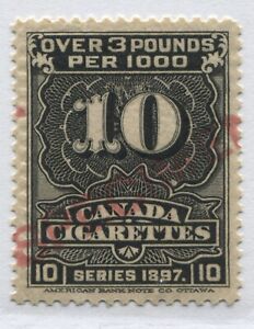 1897 10 Cigarettes with red SPECIMEN unmounted mint NH