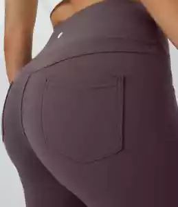 Halara High Waisted Back Pocket Flare Yoga Leggings in Dusty Evening - Picture 1 of 5