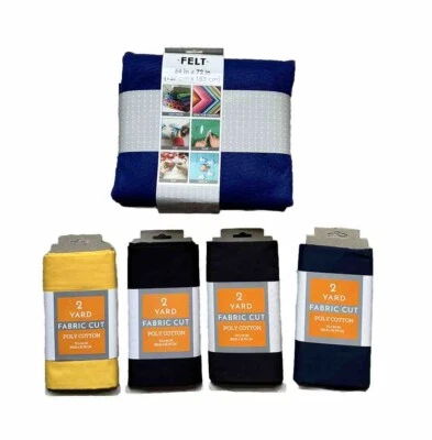 NWT Crafting Bundle 54 in. x 72 in. Blue Felt 8 Yards Fabric Cut Poly Cotton DIY - Image 1 of 4