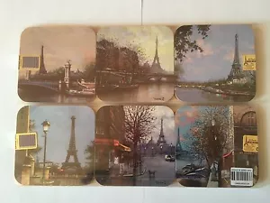 COASTERS EIFFEL TOWER NOTRE DAME ARC TRIOMPHE PARIS FRANCE MONUMENTS CITIES CC - Picture 1 of 1