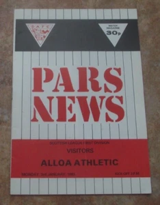 1982-83 (Jan) Dunfermline v Alloa Athletic - Scottish Division One - Picture 1 of 2