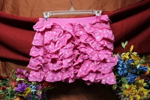 Cherokee Girl's Pink Ruffle 12" long Mini Skirt Size 8-10 dressy classic Sale* - Picture 1 of 5