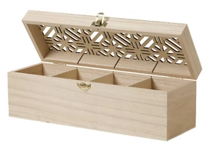 Scatola Per Tè Giapponese In Legno 4 Scomparti 30 X 10 X 10 Cm - Imagen 1 de 1