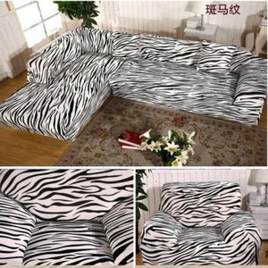 Zebra Pattern Arm Chair Loveseat Sofa Protector Cover Slipcover 1/2/3/4 Seater - Picture 1 of 7