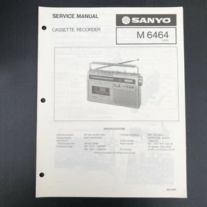 Manual de servicio de grabadora de casete Sanyo M 6464 - Imagen 1 de 4