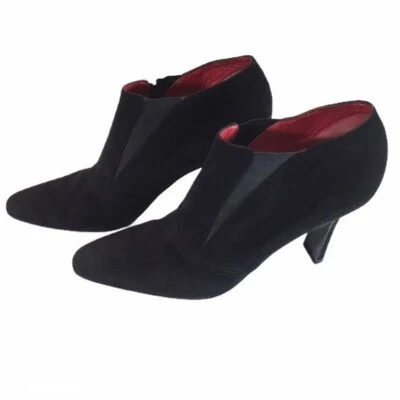 Donna Karan Mujer Negro Gamuza Tacón Botín Shootie Punta Punta Punta Talla 8 Foto 1 de 4