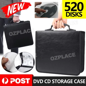 520X Disc DVD CD Storage Case Album Folder Sleeves Wallet Carry Bag Organizer - Picture 1 of 9