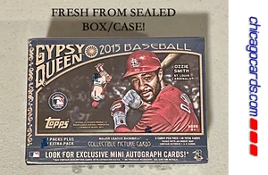 2015 Topps Gypsy Queen Blaster Box 8pk Look4 Trout Javier Baez Rookie Relic AUTO - Picture 1 of 12