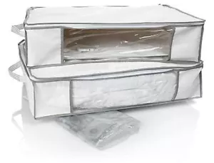 StoreSmart Underbed Storage Tote and Vacuum Bag 2-pack - White - Picture 1 of 1