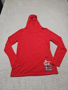 Nike Shirt Womens Medium St Louis Cardinals Hooded Long Sleeve Light Weight MLB - Picture 1 of 7