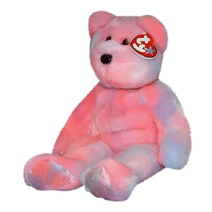 Gorro de peluche grande Ty Buddy - Clubby V the Bear como nuevo - Imagen 1 de 1