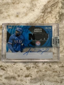 Adolis Garcia 2022 Topps Clearly Authentic Auto Autograph #10/25 Texas Rangers - Picture 1 of 3