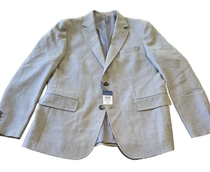 Chaqueta para hombre Charles Tyrwhitt sarga textura lana calce ajustado color piedra talla 42R - Imagen 1 de 9