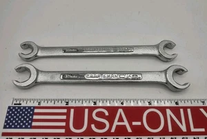 Craftsman USA, -V-, 2pc METRIC FLARE NUT LINE WRENCH SET 10x12 13x14 - Picture 1 of 2