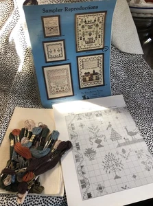 The Early American SAMPLER Cross Stitch Kit Whitman Collection #909 M. Bartlemor - Foto 1 di 5