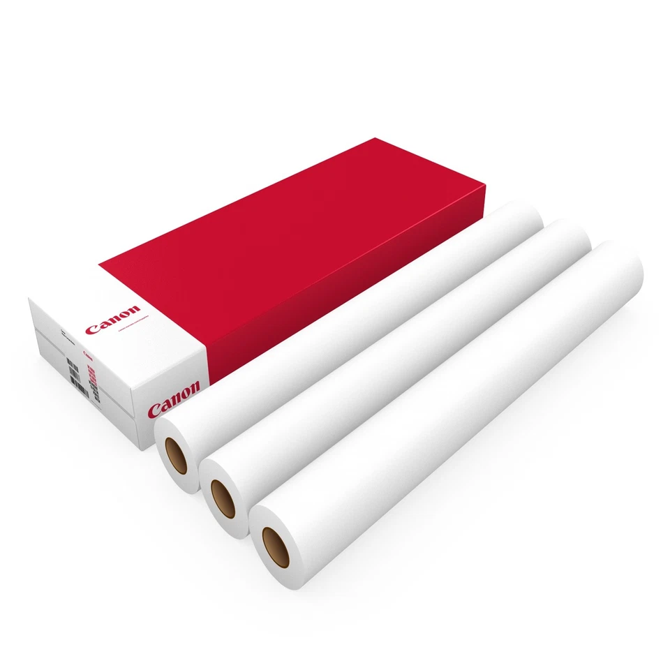 Canon SATIN Photo Inkjet Paper 190g/m² A1 24" 610mm x 30m **BULK BUY 3 ROLLS** - Image 1 of 1